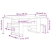 Mesa de centro madera ingeniería roble artesanal 102x55x42cm