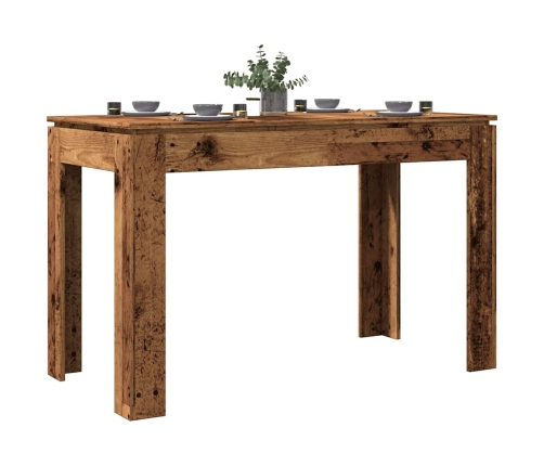 Mesa de comedor de madera contrachapada madera vieja