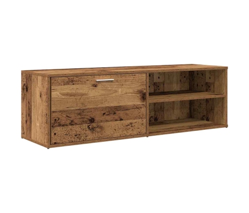 Mueble de TV madera contrachapada envejecida 120x34x37 cm