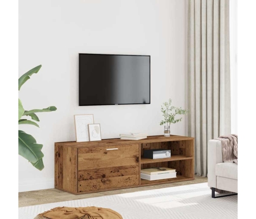 Mueble de TV madera contrachapada envejecida 120x34x37 cm