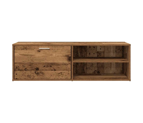 Mueble de TV madera contrachapada envejecida 120x34x37 cm