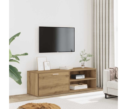 Mueble de TV madera de ingeniería roble artesanal 120x34x37 cm