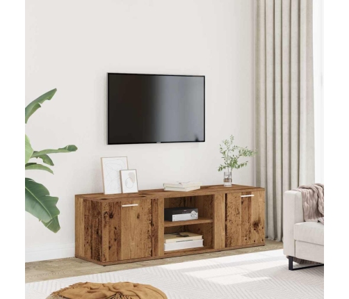 Mueble de TV madera contrachapada envejecida 120x34x37 cm