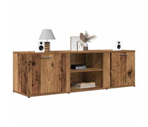 Mueble de TV madera contrachapada envejecida 120x34x37 cm