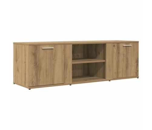 Mueble de TV madera de ingeniería roble artesanal 120x34x37 cm