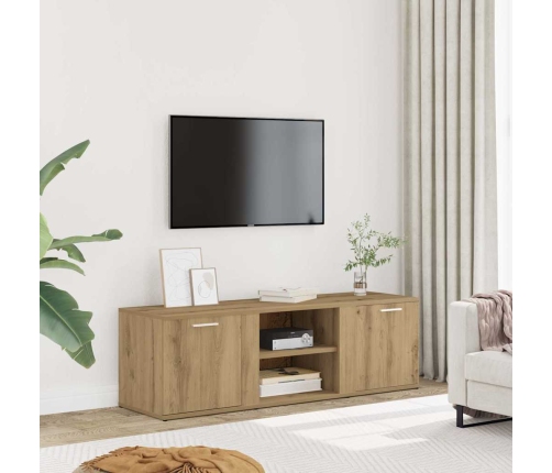 Mueble de TV madera de ingeniería roble artesanal 120x34x37 cm