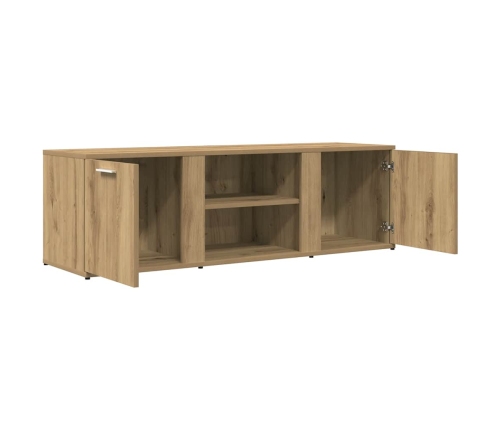 Mueble de TV madera de ingeniería roble artesanal 120x34x37 cm