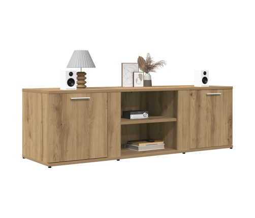 Mueble de TV madera de ingeniería roble artesanal 120x34x37 cm