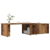 Mesa de centro madera contrachapada envejecida 150x50x35 cm