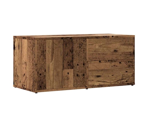 Mueble de TV madera ingeniería madera envejecida 80x34x35,5 cm