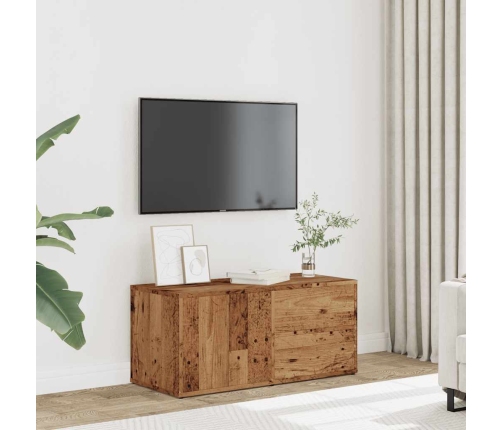 Mueble de TV madera ingeniería madera envejecida 80x34x35,5 cm