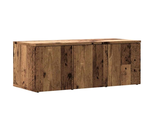 Mueble para TV madera contrachapada envejecida 80x34x30 cm