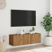 Mueble TV de pared madera ingeniería roble artisan 100x30x30 cm