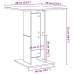 Mesa de bistró de madera de ingeniería envejecida 60x60x75 cm