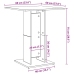 Mesa de bistró madera de ingeniería roble artisan 60x60x75 cm