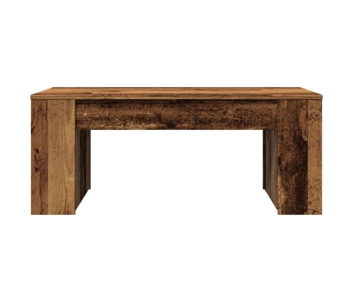 Mesa de centro madera ingeniería madera envejecida 102x55x42 cm