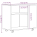 Mesa auxiliar de madera de ingeniería roble artisan 70x35x55 cm