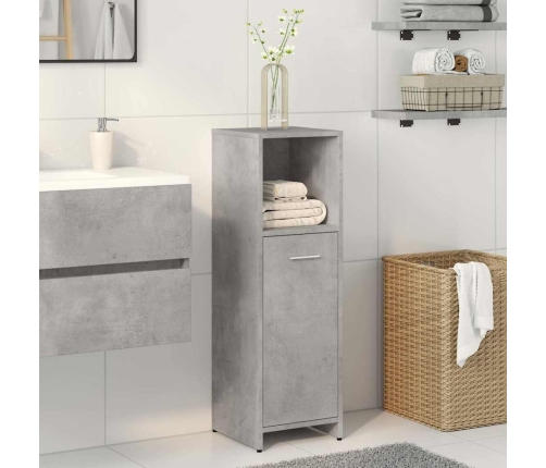 Armario de baño madera contrachapada gris 30x30x95 cm