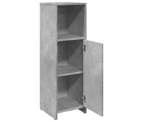 Armario de baño madera contrachapada gris 30x30x95 cm