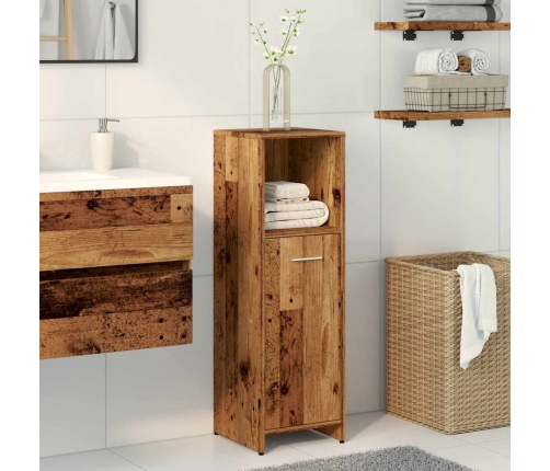 Armario de baño madera contrachapada envejecida 30x30x95 cm