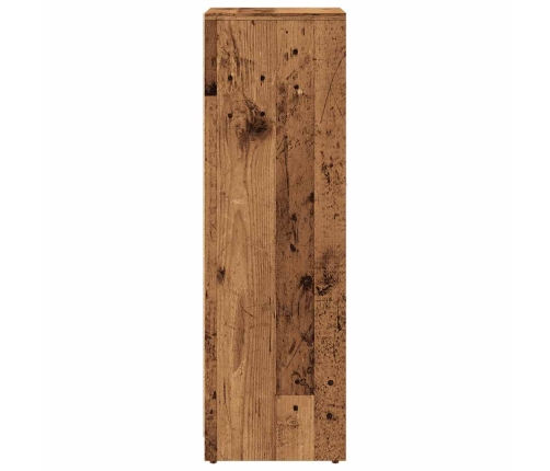 Armario de baño madera contrachapada envejecida 30x30x95 cm