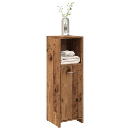 Armario de baño madera contrachapada envejecida 30x30x95 cm