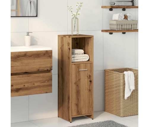 Armario de baño madera contrachapada roble artisan 30x30x95 cm