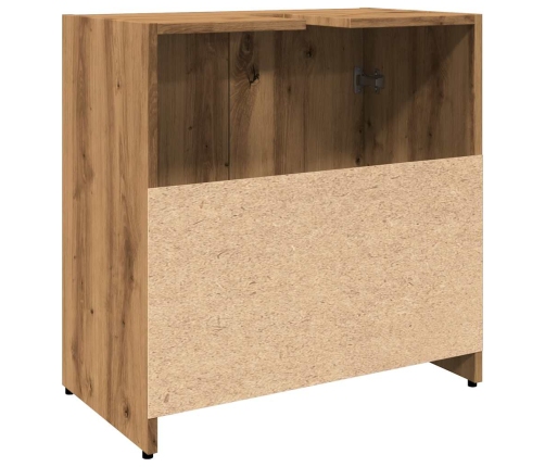 Mueble de lavabo de baño madera roble artisan 60x33x60 cm