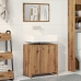 Mueble de baño con espejo de madera ingeniería roble artesanal