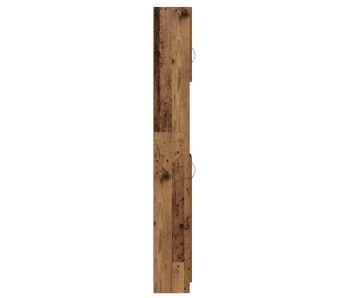 Armario de baño madera de ingeniería madera vieja 32x25,5x190cm