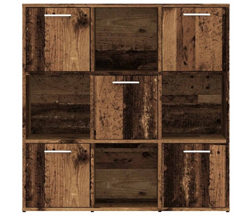 Estantería madera de ingeniería color envejecido 90x28x90 cm