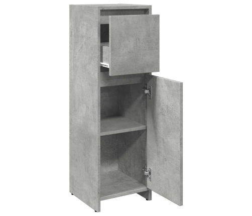 Armario de baño madera contrachapada gris 30x30x95 cm