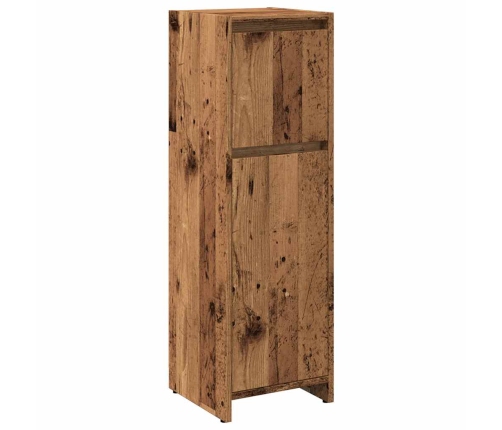 Armario de baño madera contrachapada envejecida 30x30x95 cm