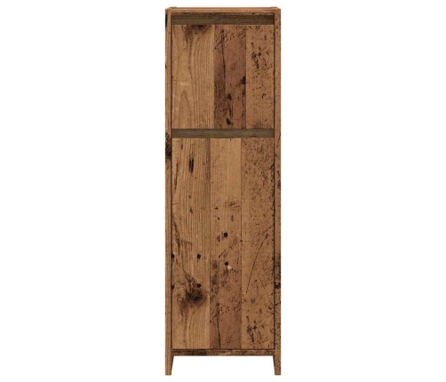 Armario de baño madera contrachapada envejecida 30x30x95 cm