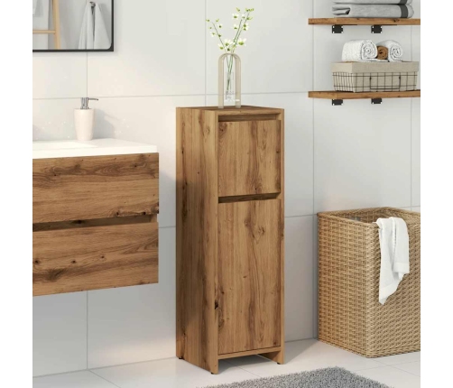 Armario de baño madera contrachapada roble artisan 30x30x95 cm