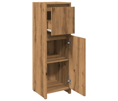 Armario de baño madera contrachapada roble artisan 30x30x95 cm