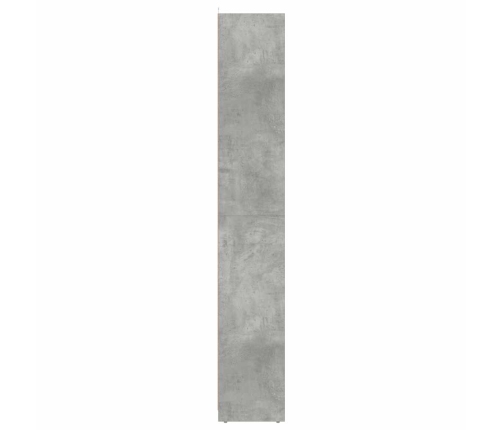 Armario baño madera contrachapada gris hormigón 30x30x183,5 cm