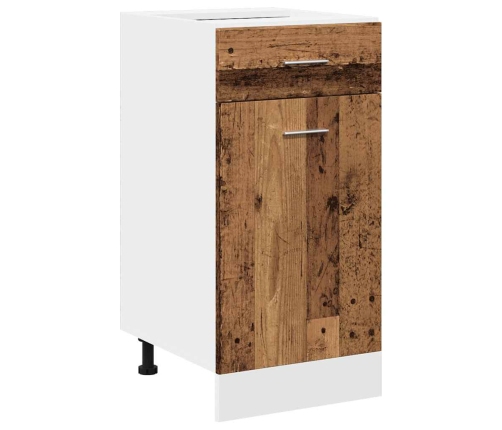 Armario inferior cajón cocina madera envejecida 40x46x81,5cm