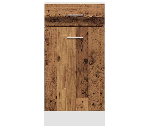 Armario inferior cajón cocina madera envejecida 40x46x81,5cm