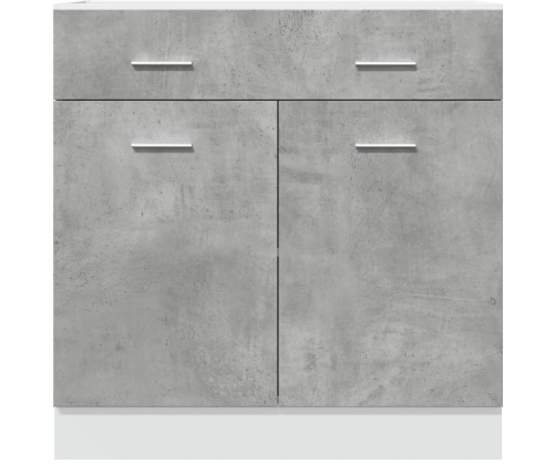 Armario inferior cajón contrachapada gris hormigón 80x46x81,5cm