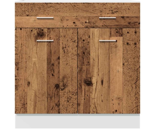 Armario inferior cajón madera envejecida 80x46x81,5 cm