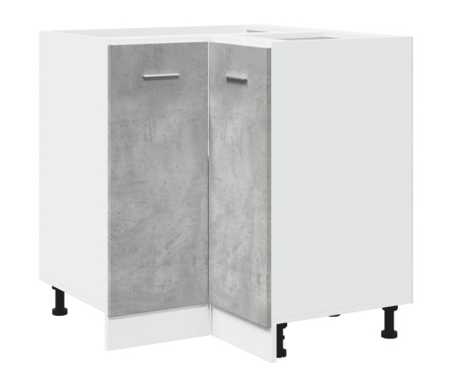 Mueble cocina madera ingeniería gris hormigón 75,5x75,5x81,5 cm