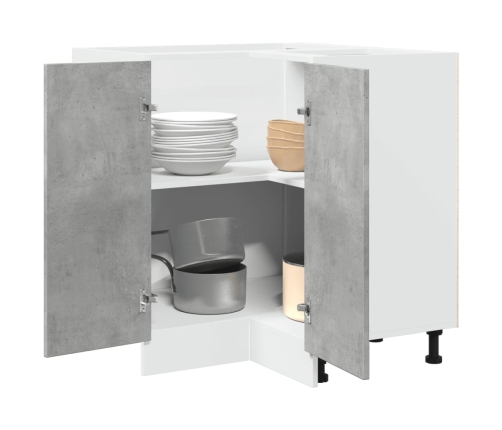 Mueble cocina madera ingeniería gris hormigón 75,5x75,5x81,5 cm