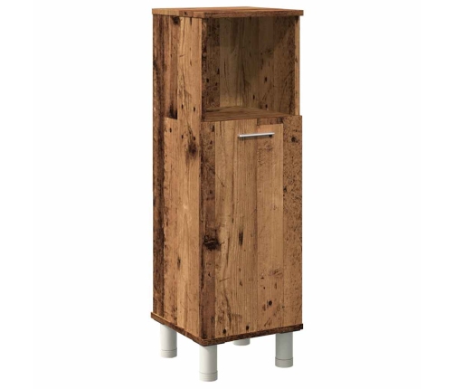 Armario de baño madera contrachapada envejecida 30x30x95 cm