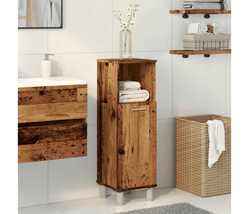 Armario de baño madera contrachapada envejecida 30x30x95 cm