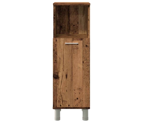 Armario de baño madera contrachapada envejecida 30x30x95 cm