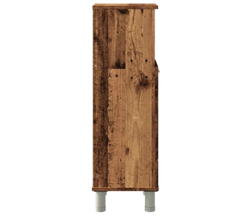 Armario de baño madera contrachapada envejecida 30x30x95 cm