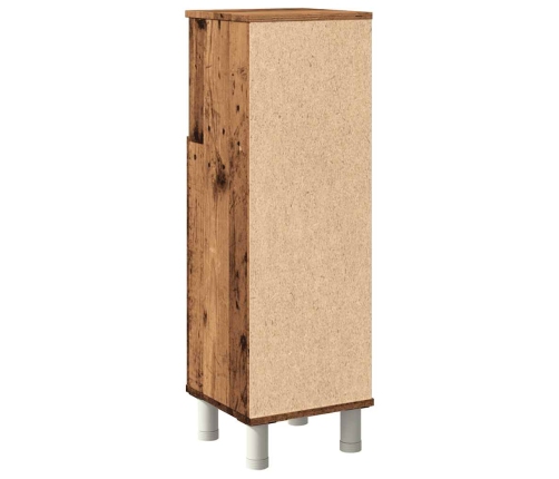 Armario de baño madera contrachapada envejecida 30x30x95 cm