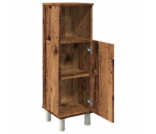 Armario de baño madera contrachapada envejecida 30x30x95 cm