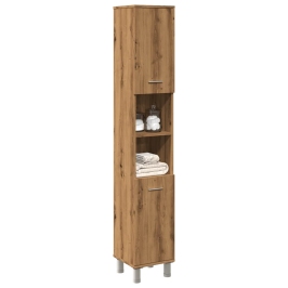 Mueble de baño madera de ingeniería roble artisan 30x30x179 cm